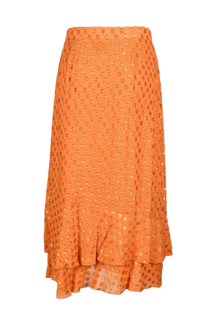 L Autre Chose Viscose Skirt - Orange