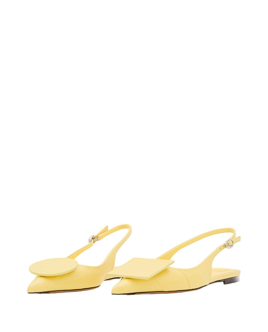 Jacquemus Low Leather Slingbacks With Tapered Toe