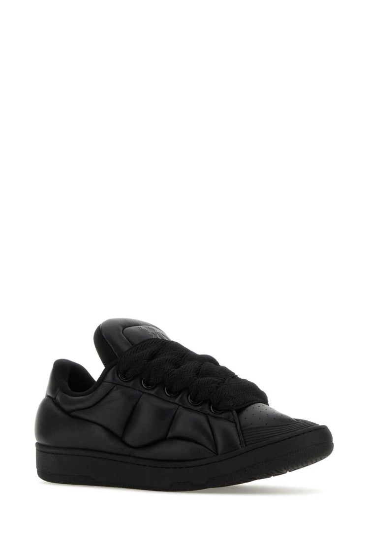 Lanvin Black Leather Curb Xl Sneakers