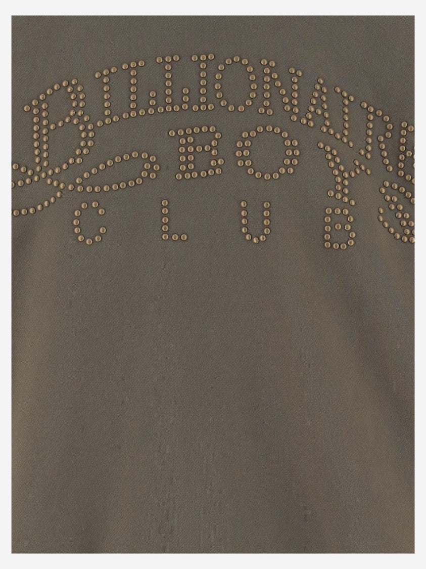 Billionaire Cotton Sweatshirt With Studded Appliqué Logo