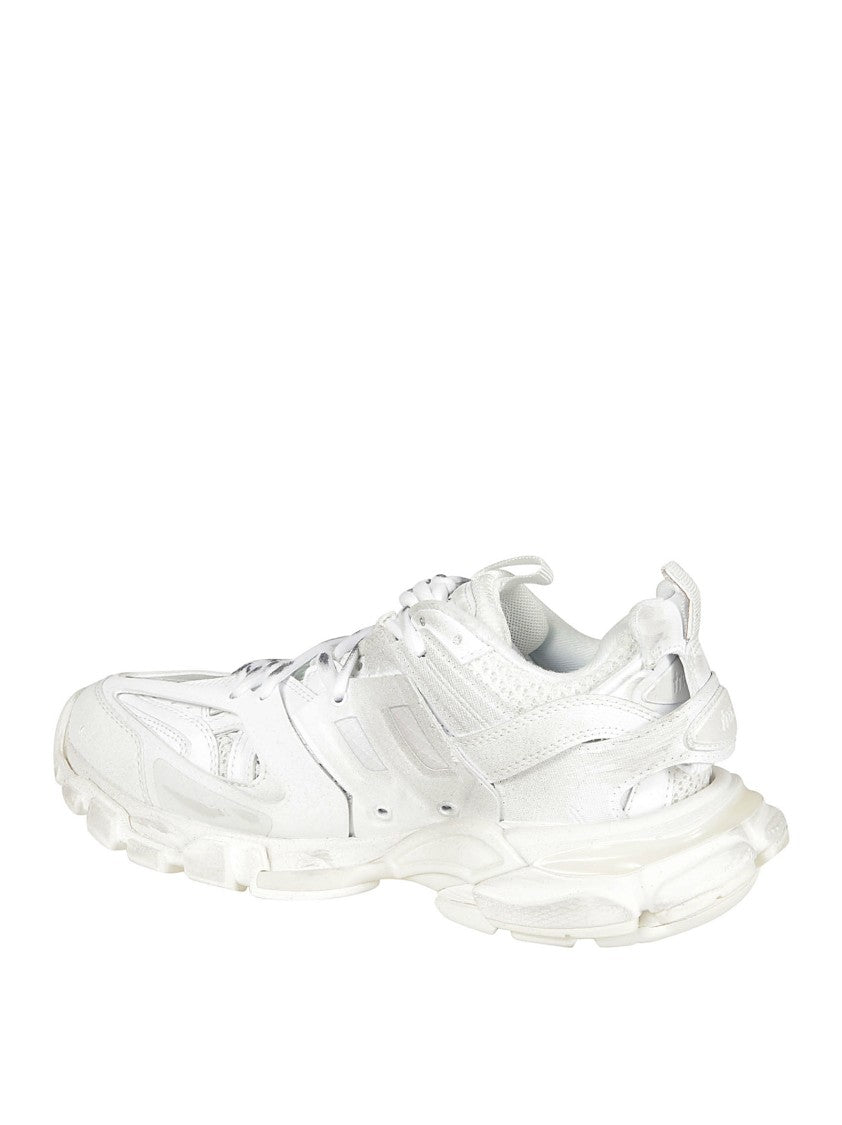 Balenciaga Panelled Mesh Sneakers With Painterly Logo Design