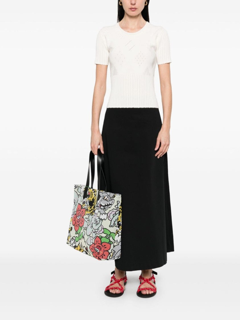 Kenzo Fitted White Top