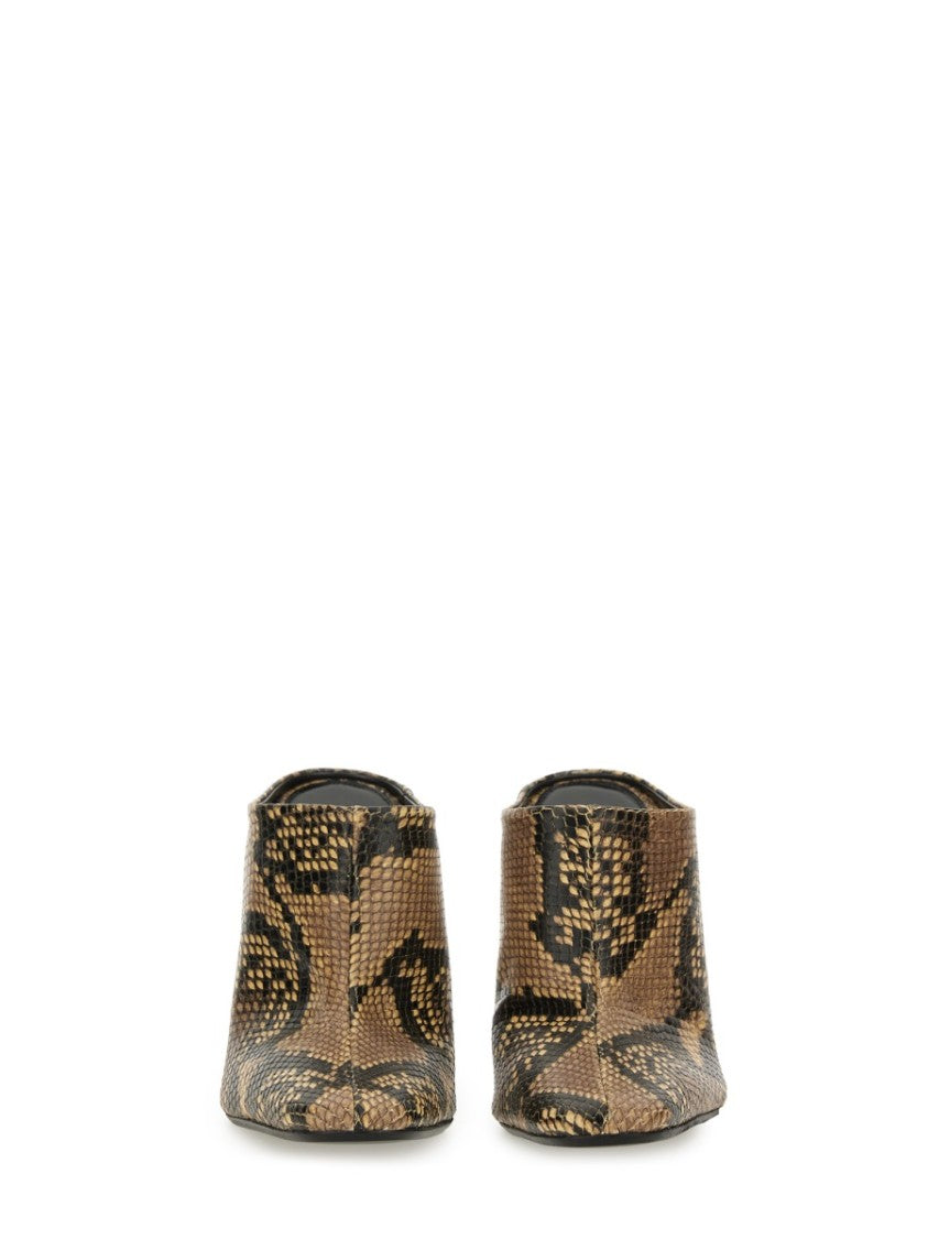 Dries Van Noten Pointed Toe Leather Boot With 10 Cm Heel