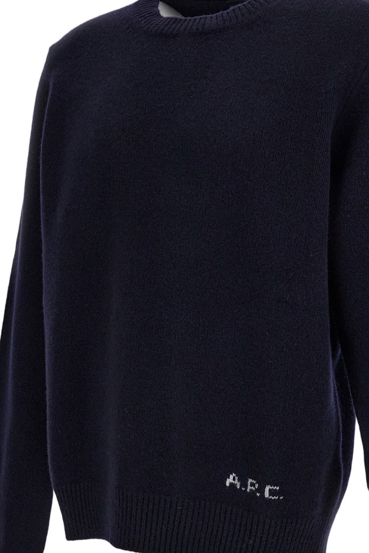 A.P.C. Blue Edmond Crew Neck Sweater