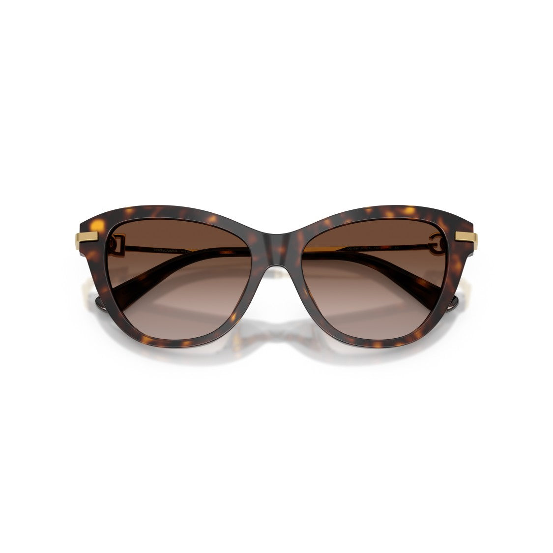 Dolce & Gabbana 0Dg4534 Tortoiseshell Cat-Eye Sunglasses With Gold Metal Temples