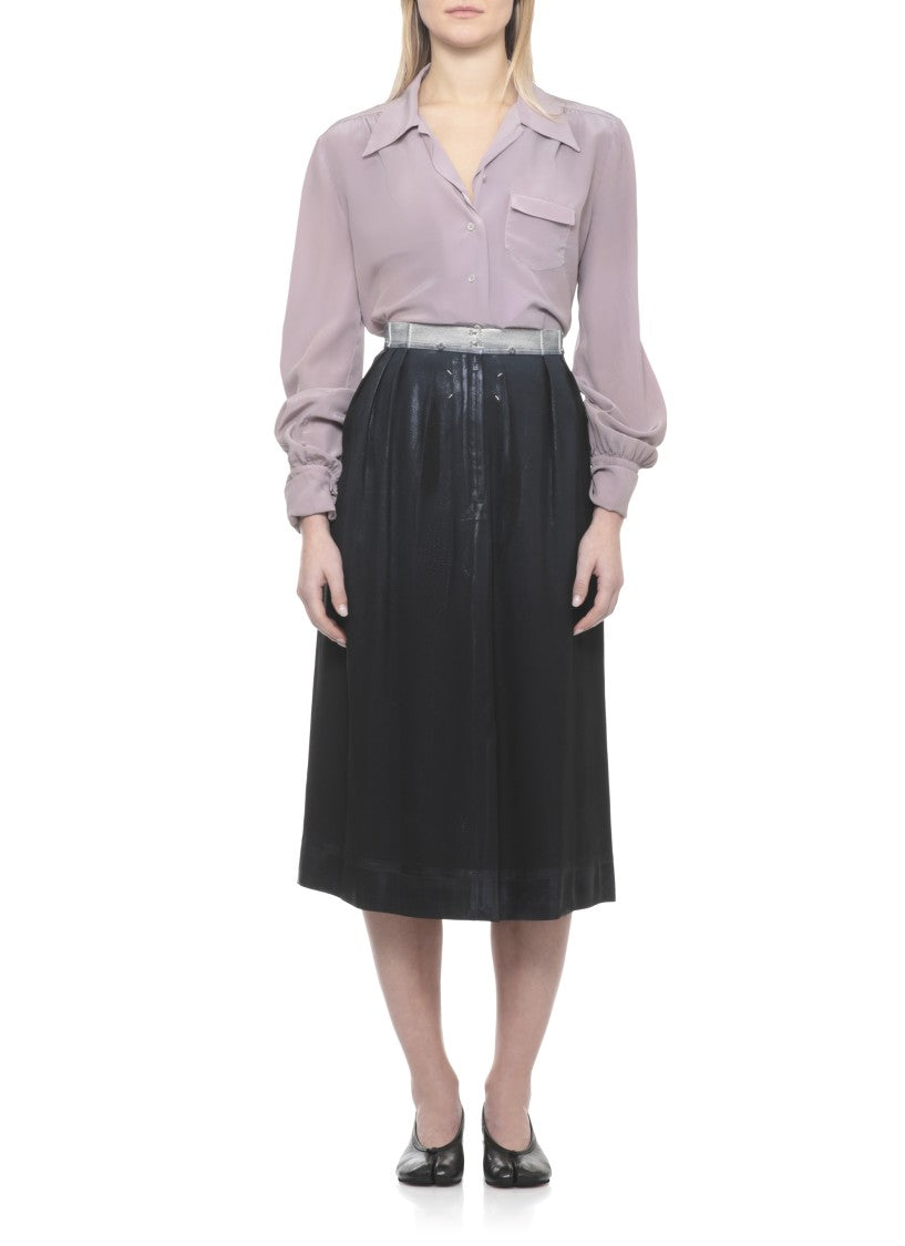 Maison Margiela Pink Silk Pocket Shirt