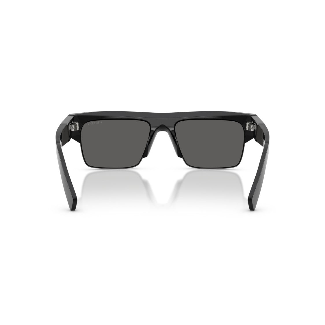Prada 0Pr D12su Bold Rectangular Black Acetate Sunglasses