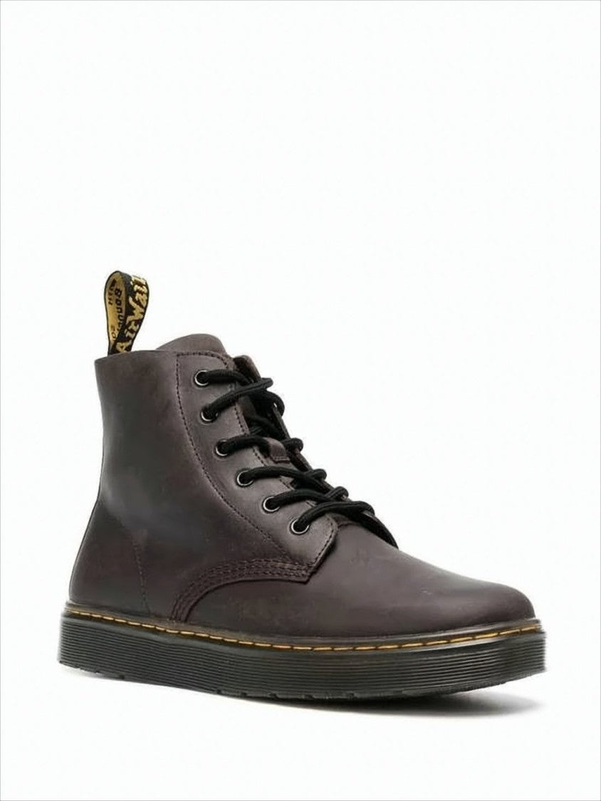 Dr. Martens Smooth Leather Ankle Boots With Classic Lace-Up Design