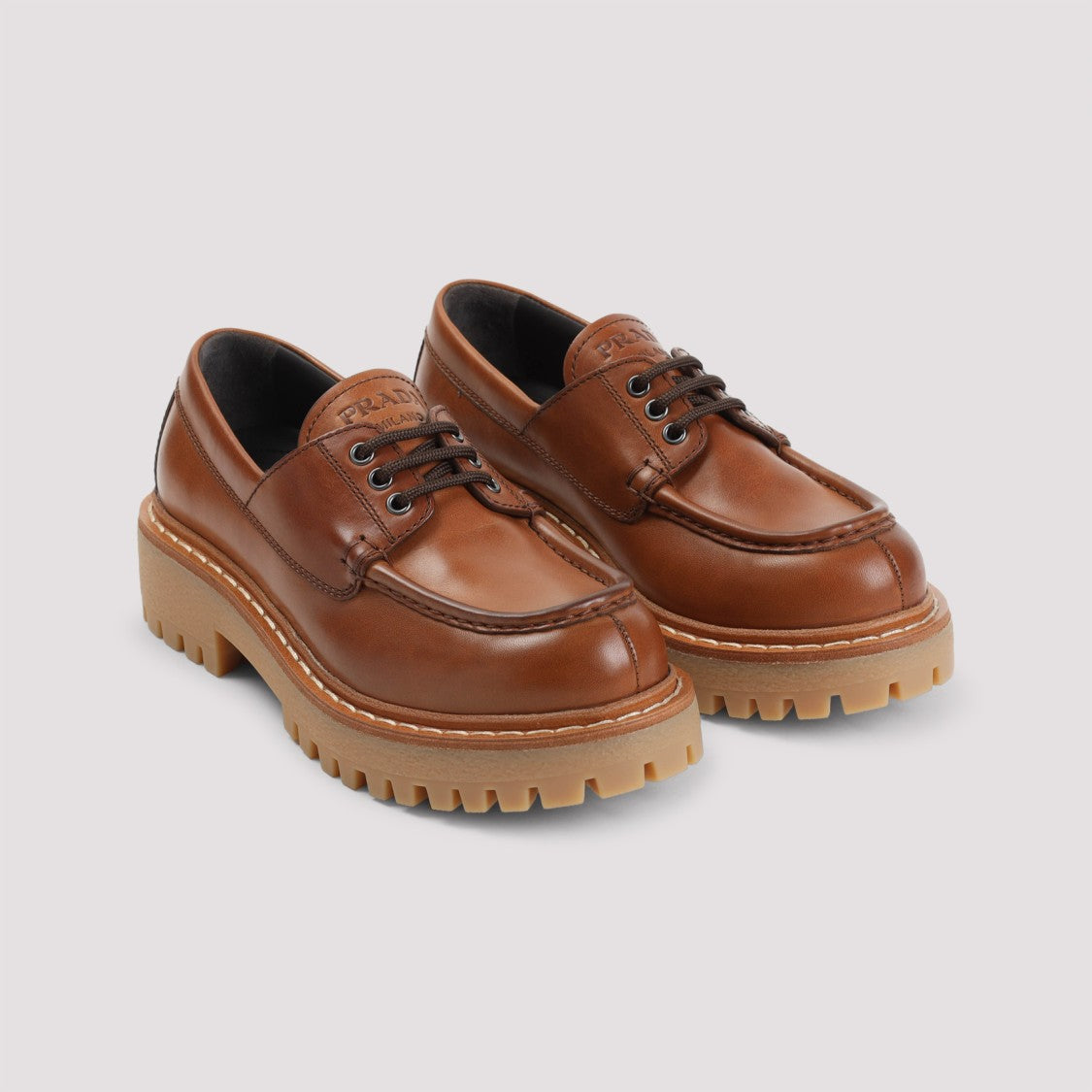 Prada Nude Closed Shoes With Rounded Toe