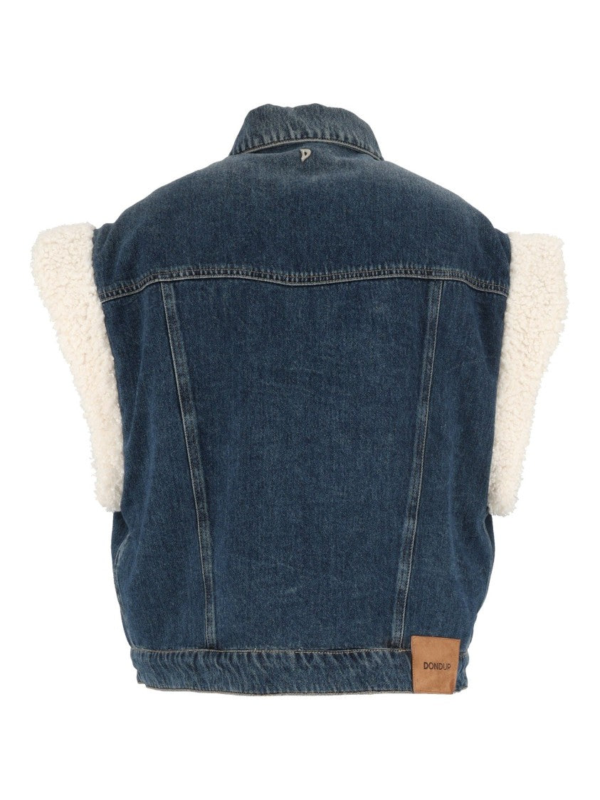 Dondup Sherpa-Lined Denim Vest