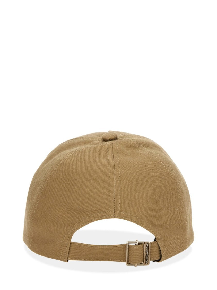 Saint Laurent Structured Embroidered Logo Cotton-Linen Cap