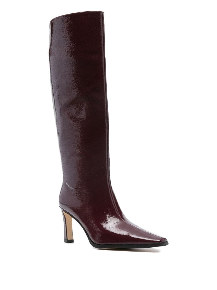 Michael Kors Mid-Calf Red Calfskin Ankle Boots