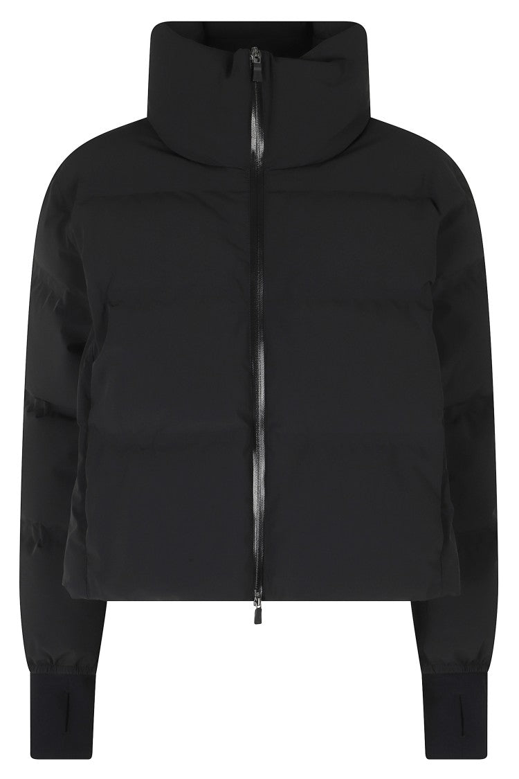 Herno Black High Neck Double-Slider Zip Polyamide Jacket