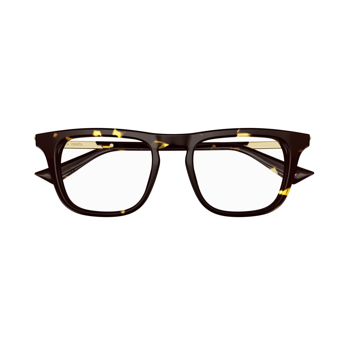 Bottega Veneta Bv1264o Bold Tortoiseshell Square Frame Eyeglasses
