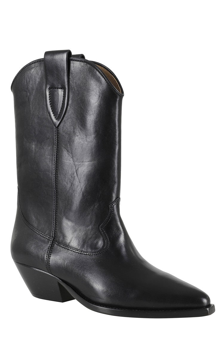 Isabel Marant Duerto Gz Pointed Toe Mid-Calf Leather Boots