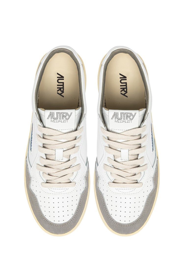 Autry Grey Medalist Suede Leather Sneakers
