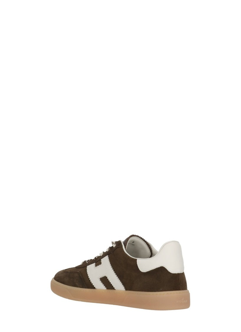 Hogan Brown Cool White Iconic Sneakers