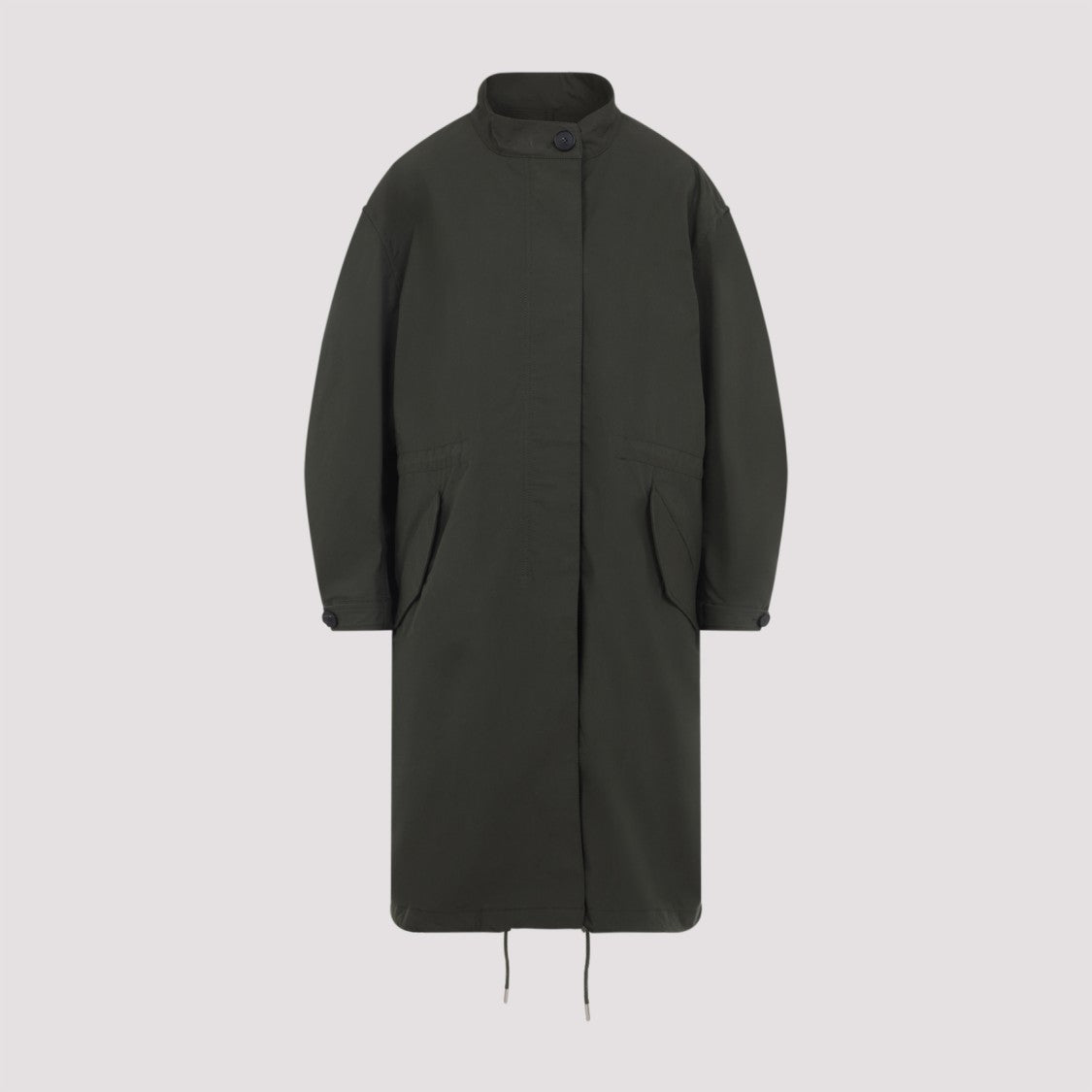 Givenchy Relaxed-Fit Green Jacket With High Collar