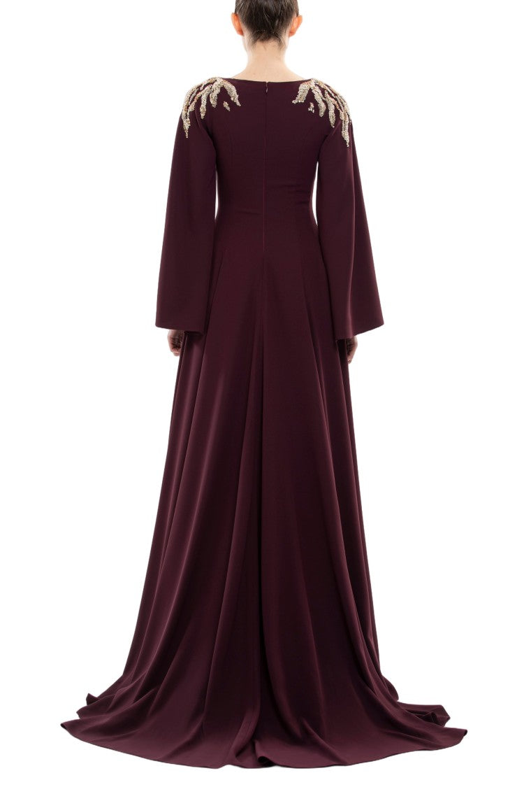 Saiid Kobeisy Embellished Crepe Kaftan
