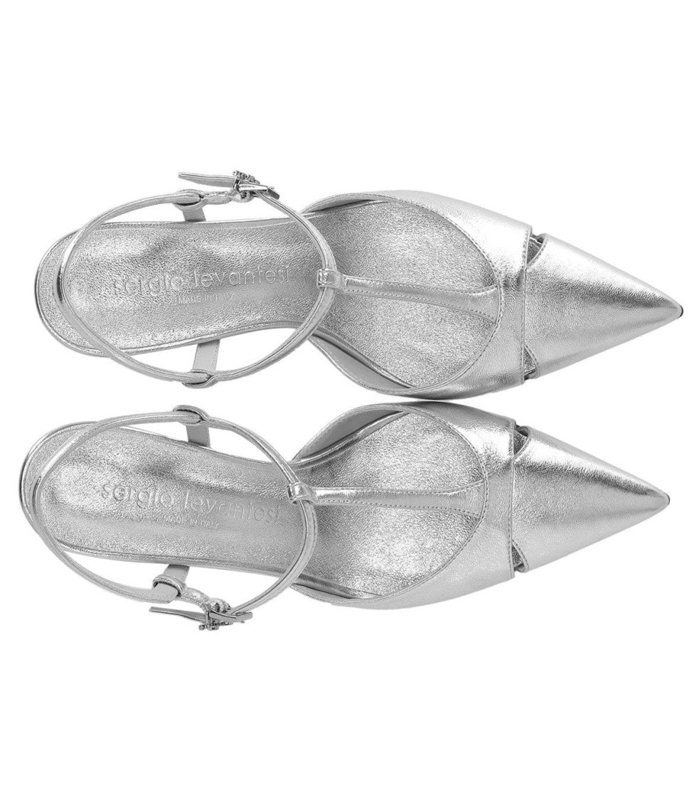 Sergio Levantesi Edvige Silver Slingback Pump