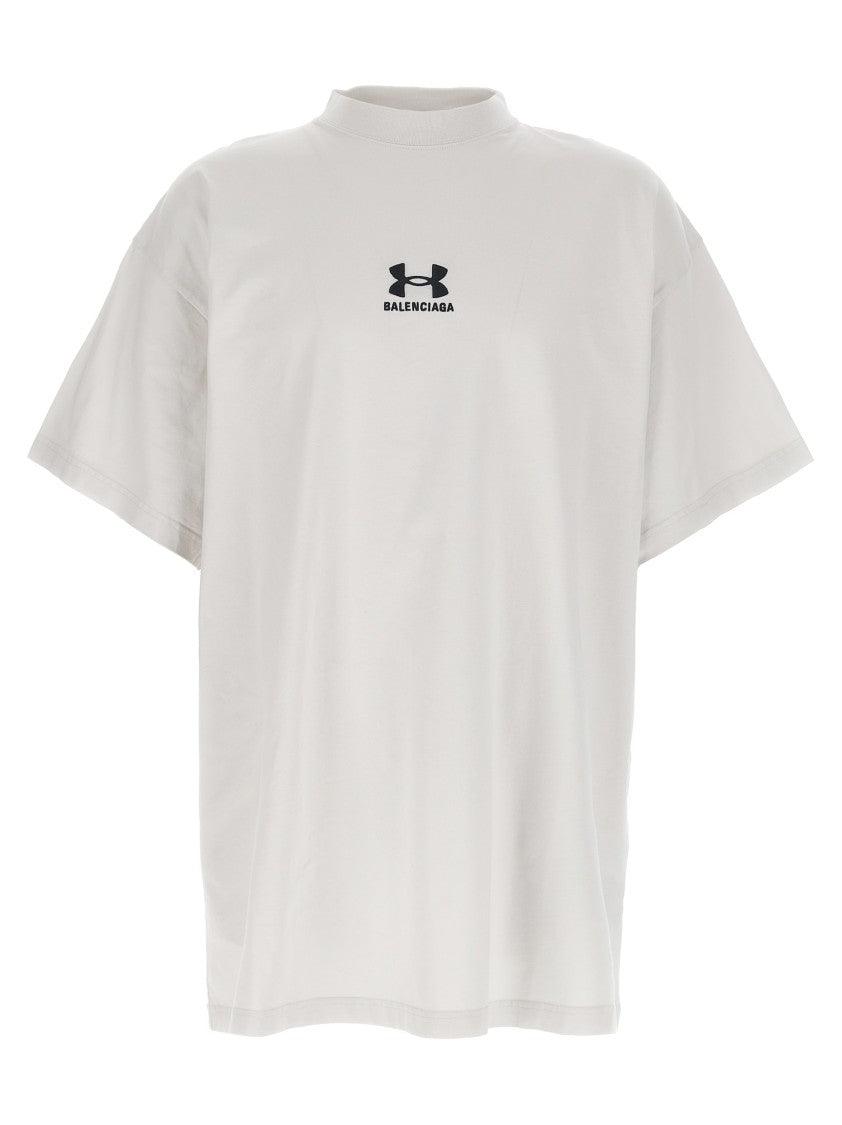 Balenciaga Vintage Cotton Jersey T-Shirt With Logo Embroidery