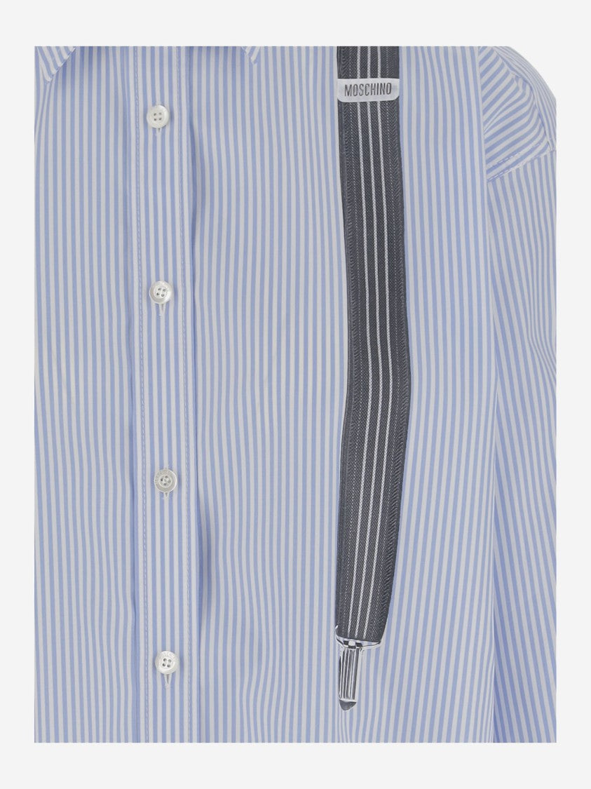 Moschino Cotton Poplin Shirt With Suspender Print