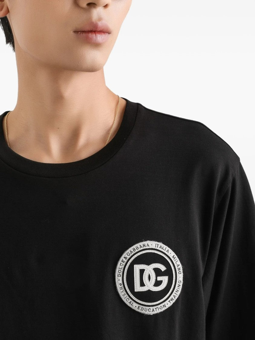 Dolce & Gabbana Black Classic Crew Neck Cotton T-Shirt