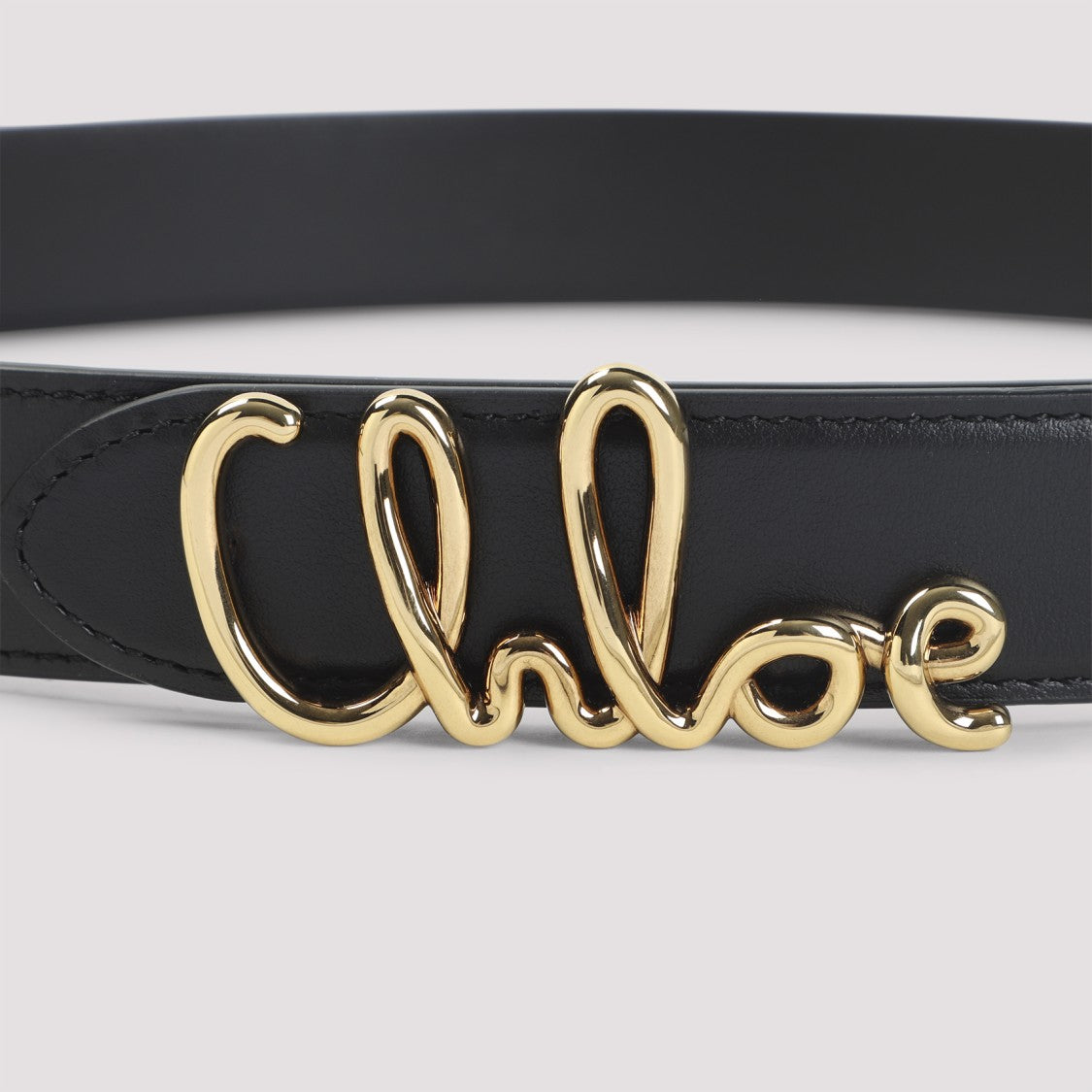 Chloé Calf Leather Belt With Polished Gold-Tone Buckle