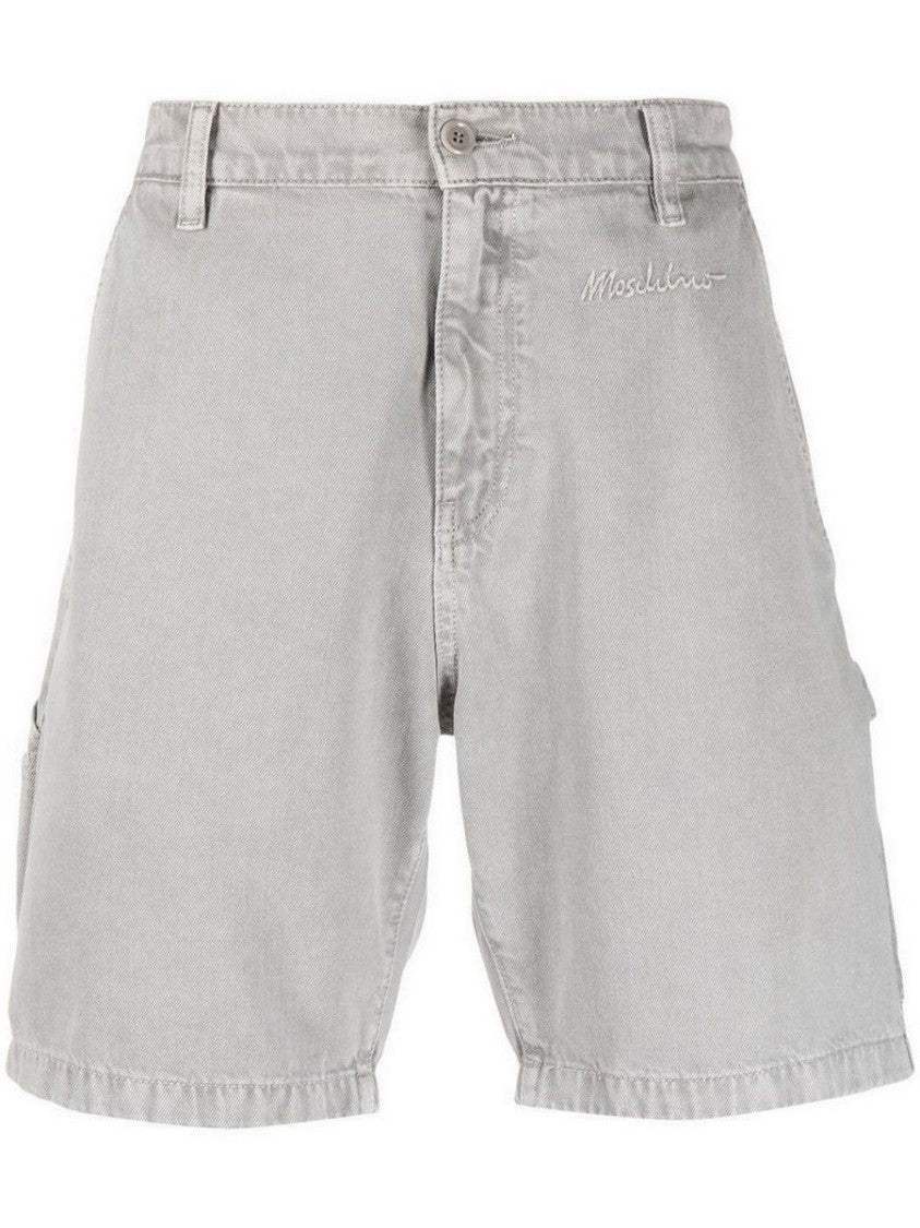 Moschino Mid-Thigh Relaxed Fit Shorts Cargo Pockets