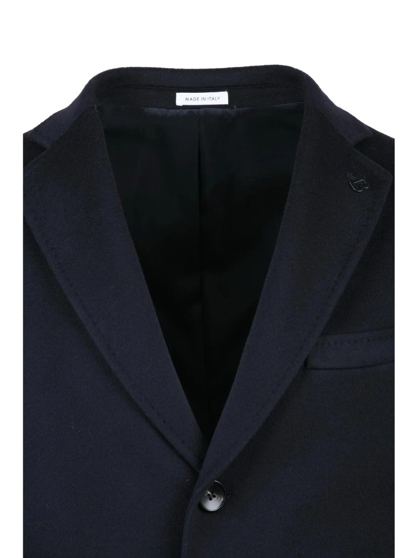 Breras Milano Blue Virgin Wool Dublin Coat