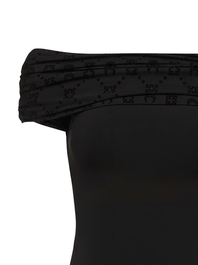 Marine Serre Draped Off-Shoulder Blouse