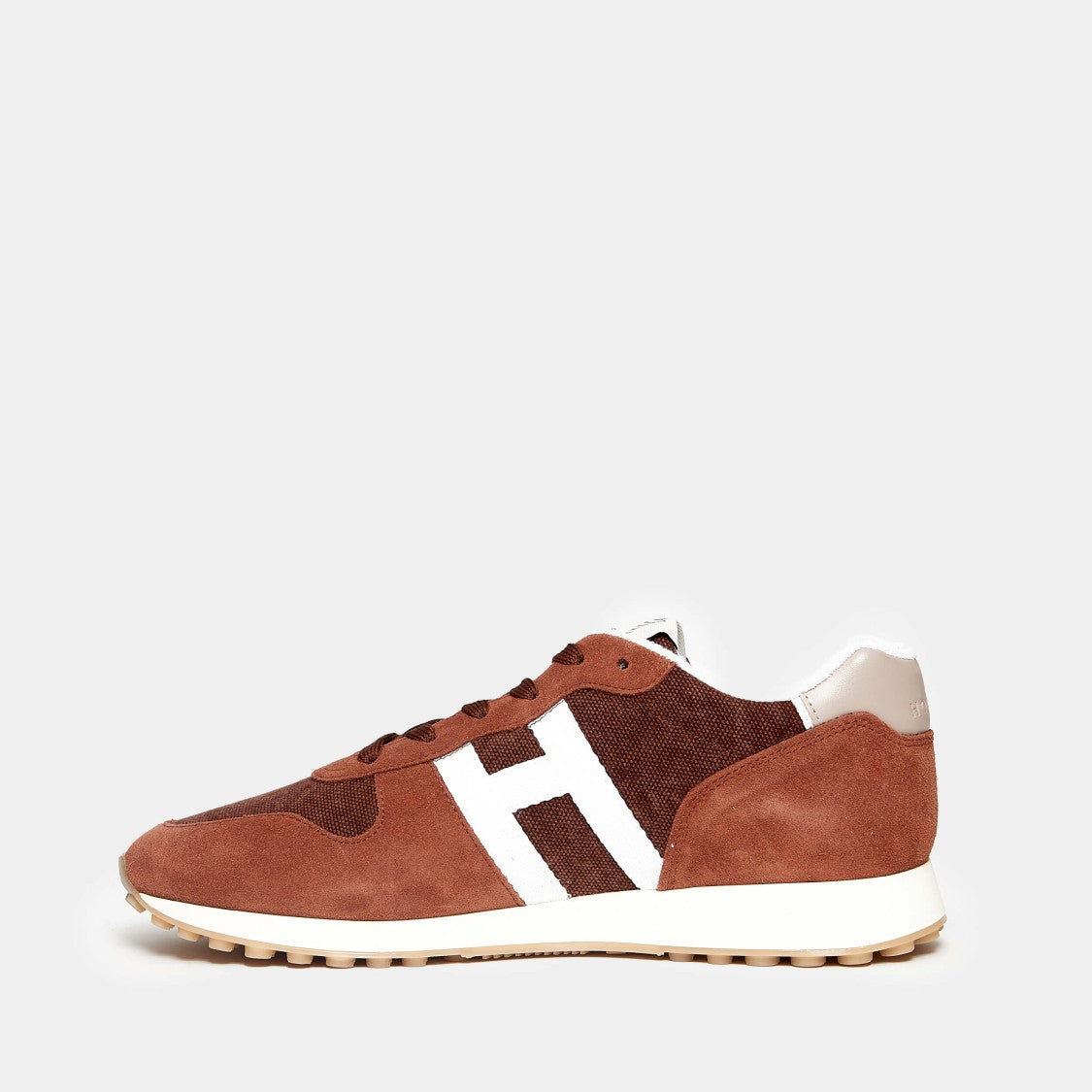 Hogan H429 Suede And Fabric Brick Sneakers