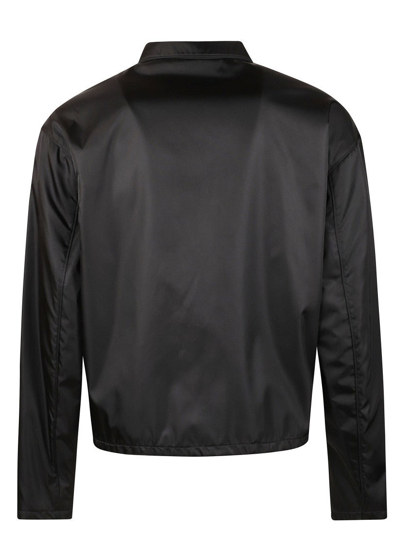Prada Cropped Black Jacket With Minimalist Design