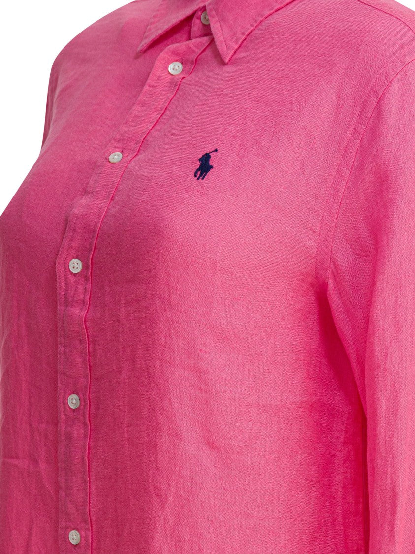Polo Ralph Lauren Classic-Fit Linen Shirt In Fuchsia
