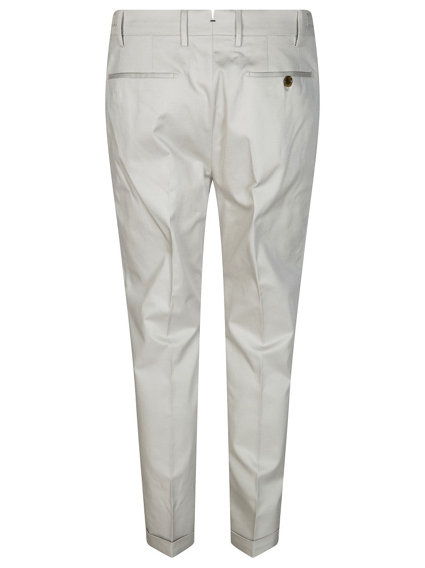 Berwich Pleated Front Smooth Textured Trousers