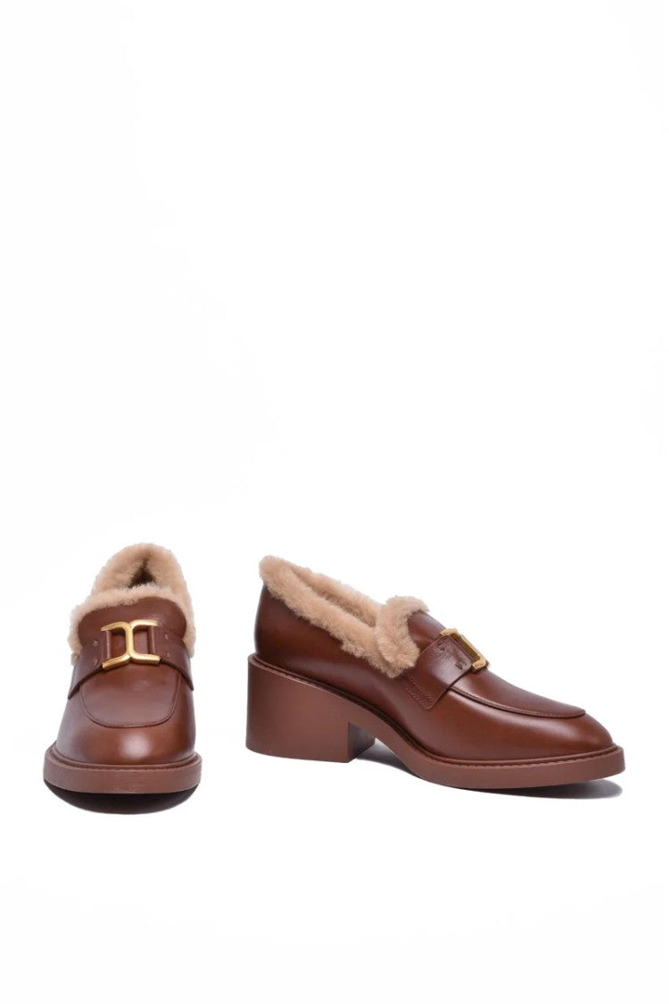Chloé Pump With Fur Lining - Brown