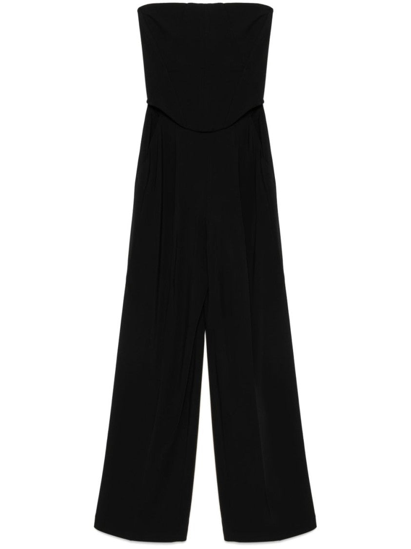 Pinko Strapless Black Dress With Boned Bodice