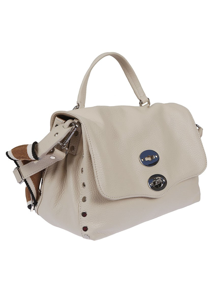 Zanellato Structured Leather Shoulder Bag With Metallic Hardware