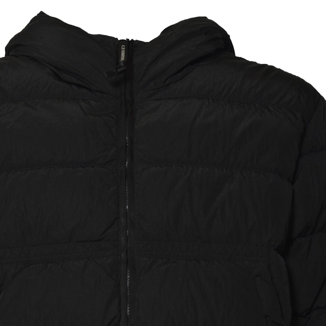 C.P. Company Horizontal Quilted Puffer Jacket With High Collar