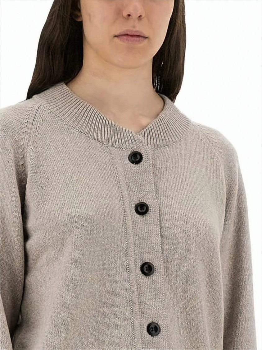 Margaret Howell Cropped Cardigan With Round Neckline