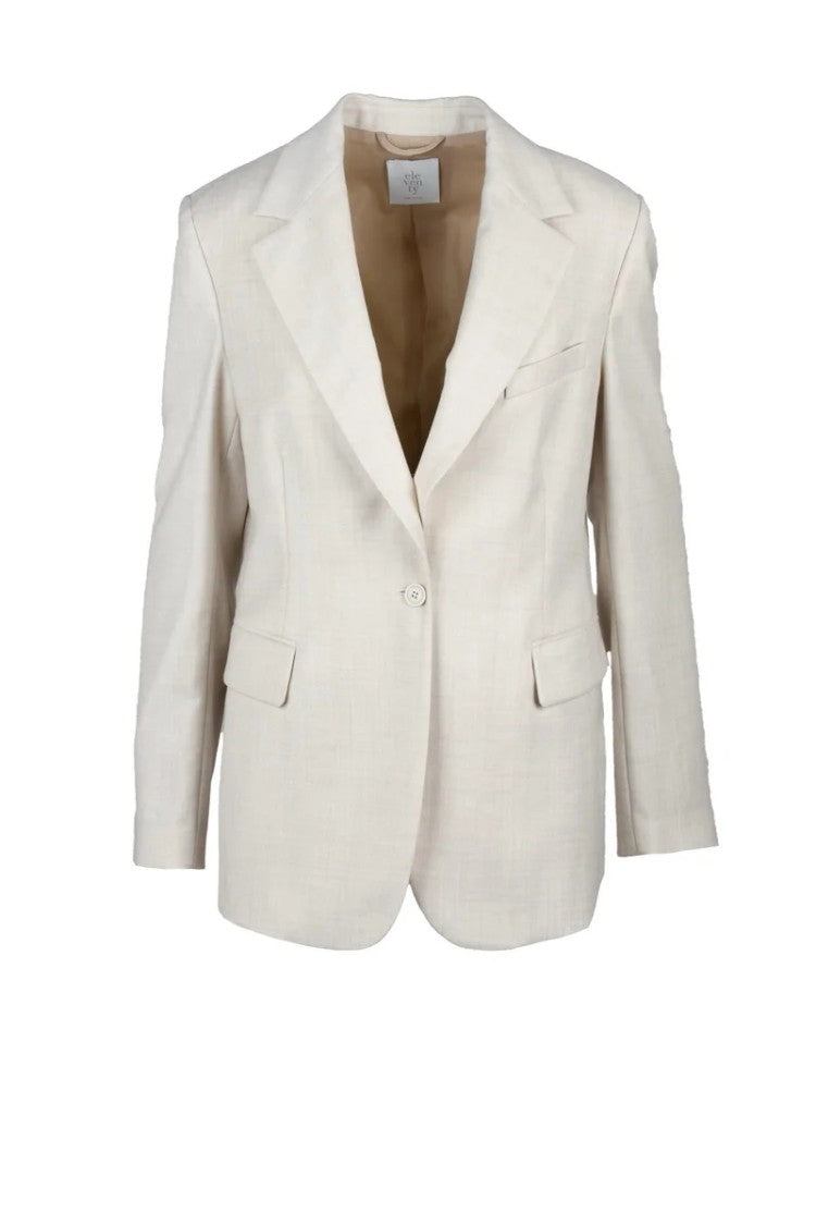 Eleventy Lamé Jacket Wool - Beige