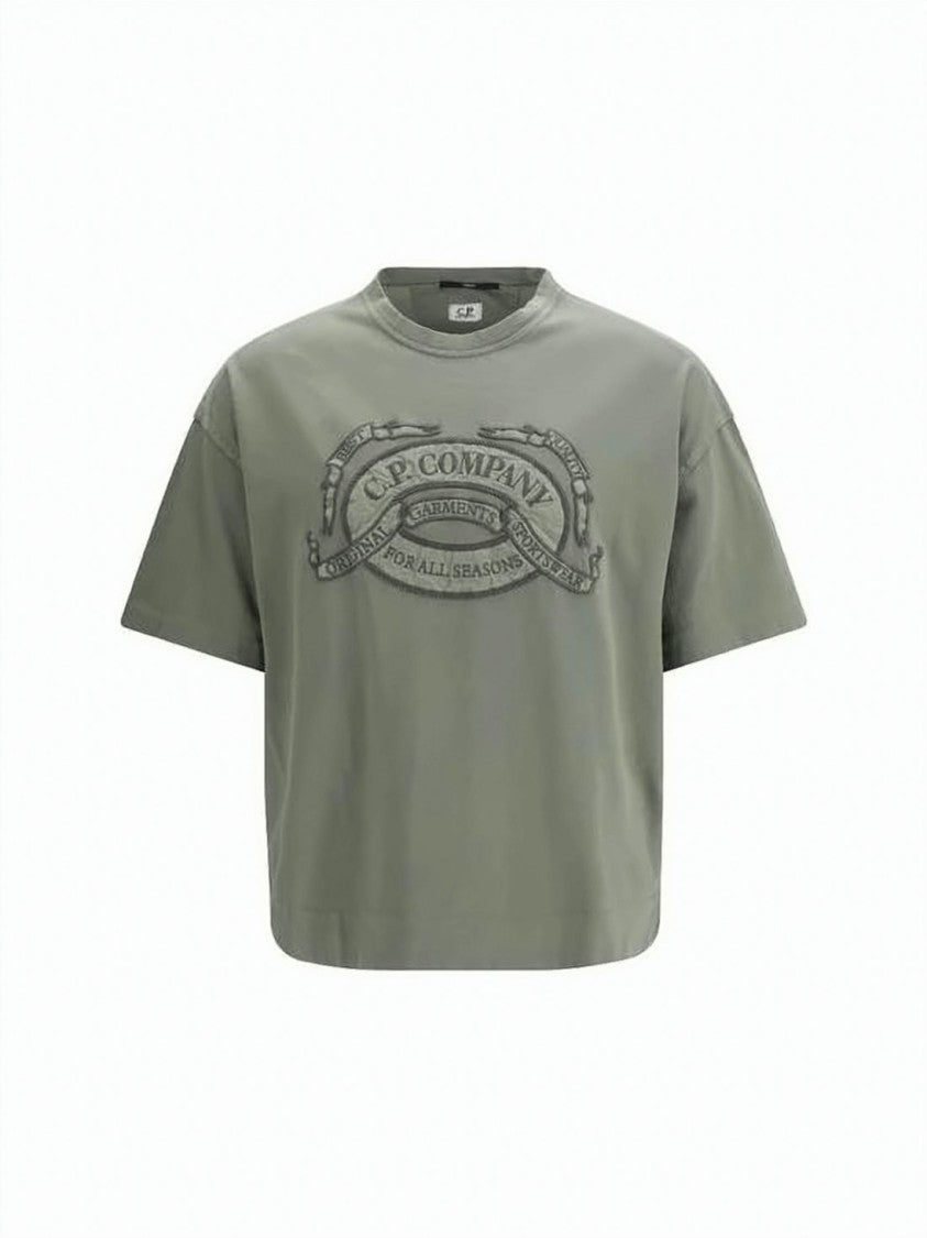 C.P. Company Relaxed-Fit Short-Sleeved T-Shirt With Tonal Embroidery