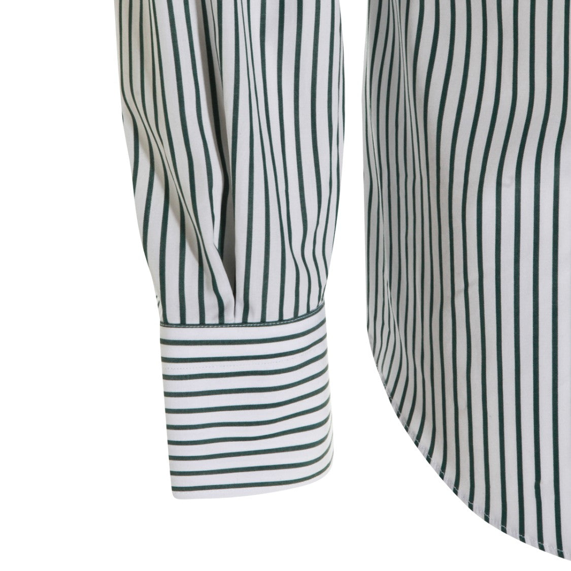 Mazzarelli Long Sleeve Casual Shirt With Vertical Stripes And Contrasting Cuffs