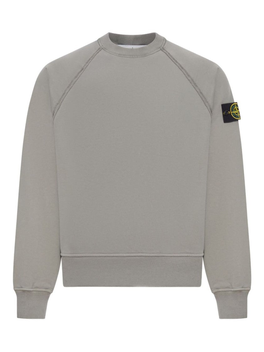 Stone Island Crewneck Sweatshirt With Raglan Sleeves