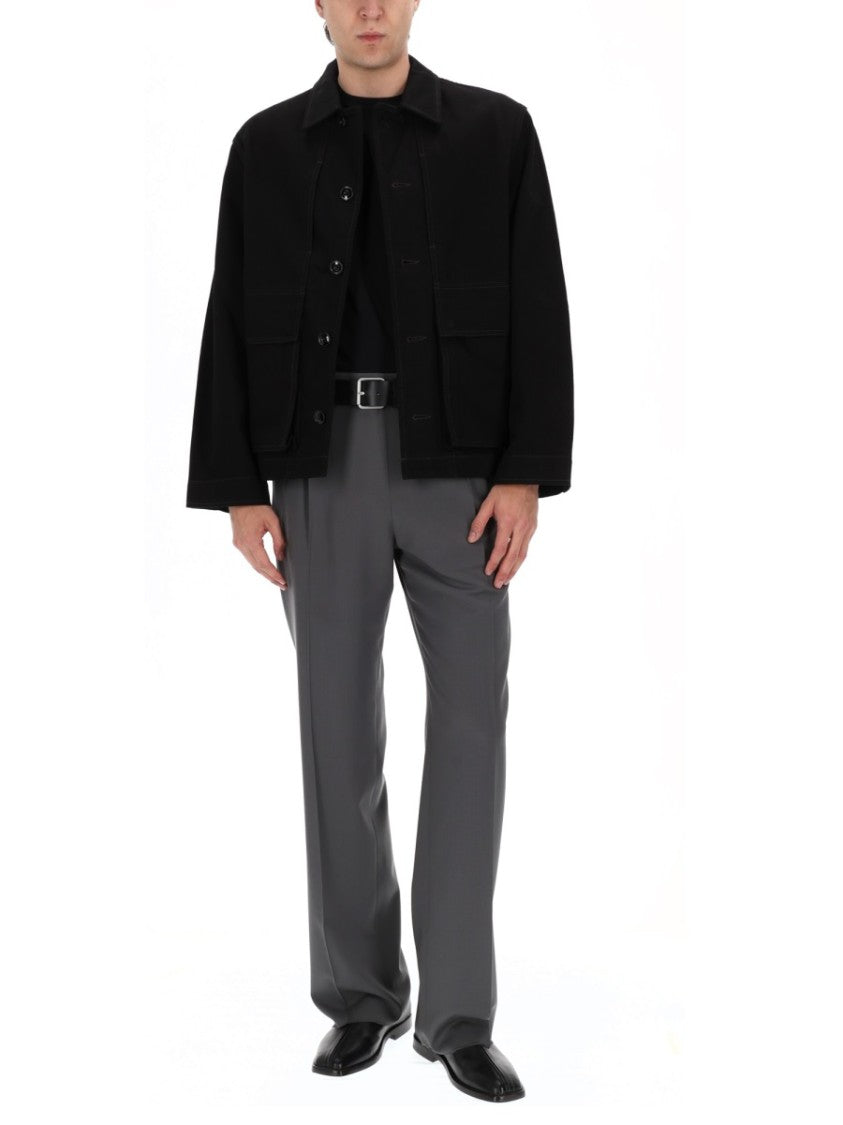 Lemaire Boxy Cropped Seam Detail Jacket