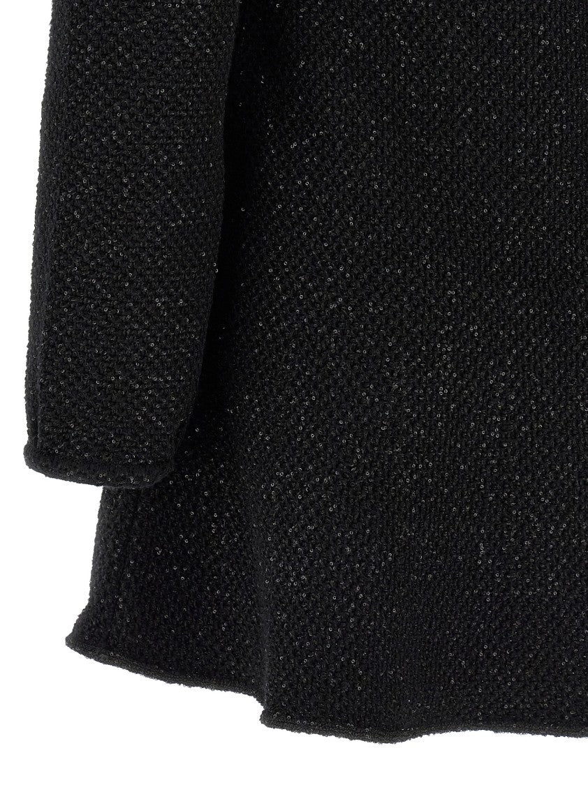 Self-Portrait 'Black Sequin Knit Mini' Dress