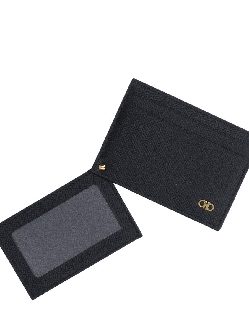 Ferragamo "Gancini" Card Holder - Black
