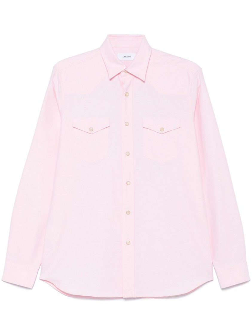 Lardini Classic Western Shirt With Button-Down Collar