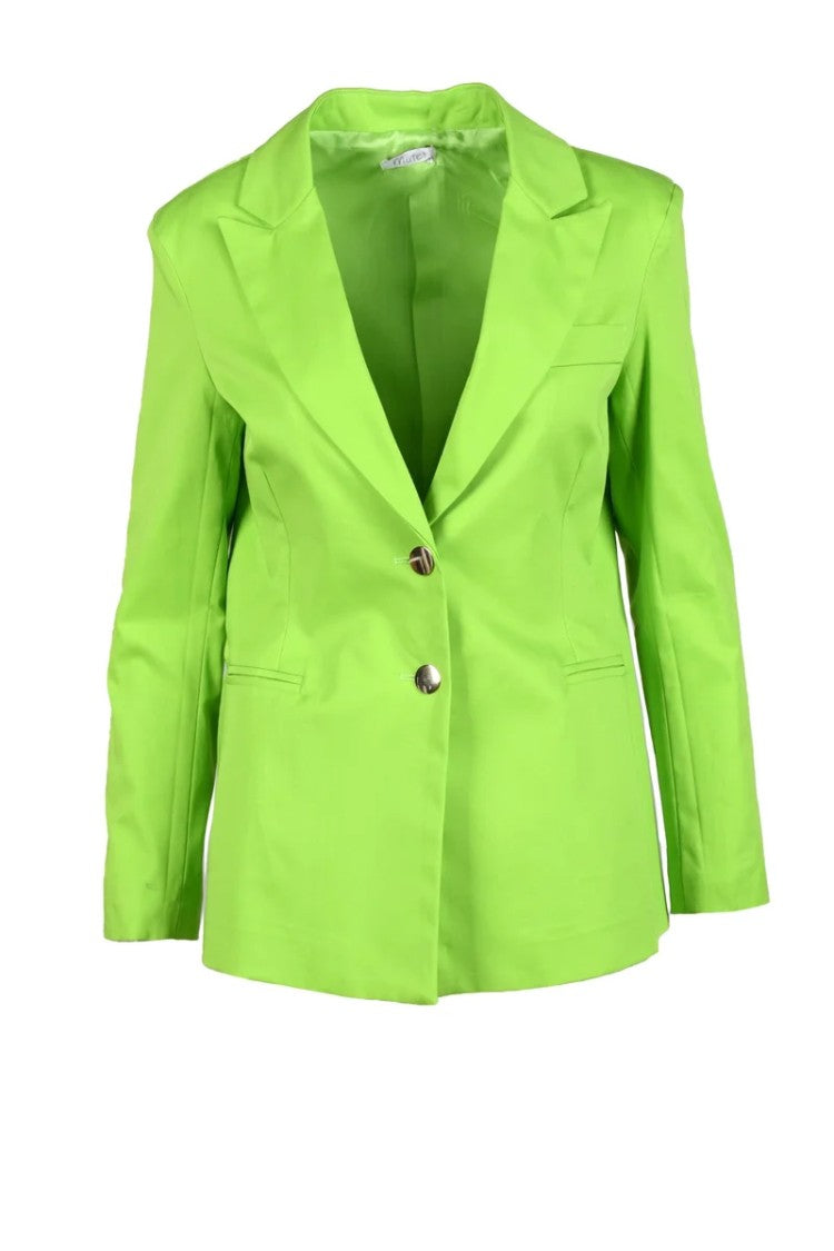 Motel Apple Green Tailored Stretch Cotton Jacket