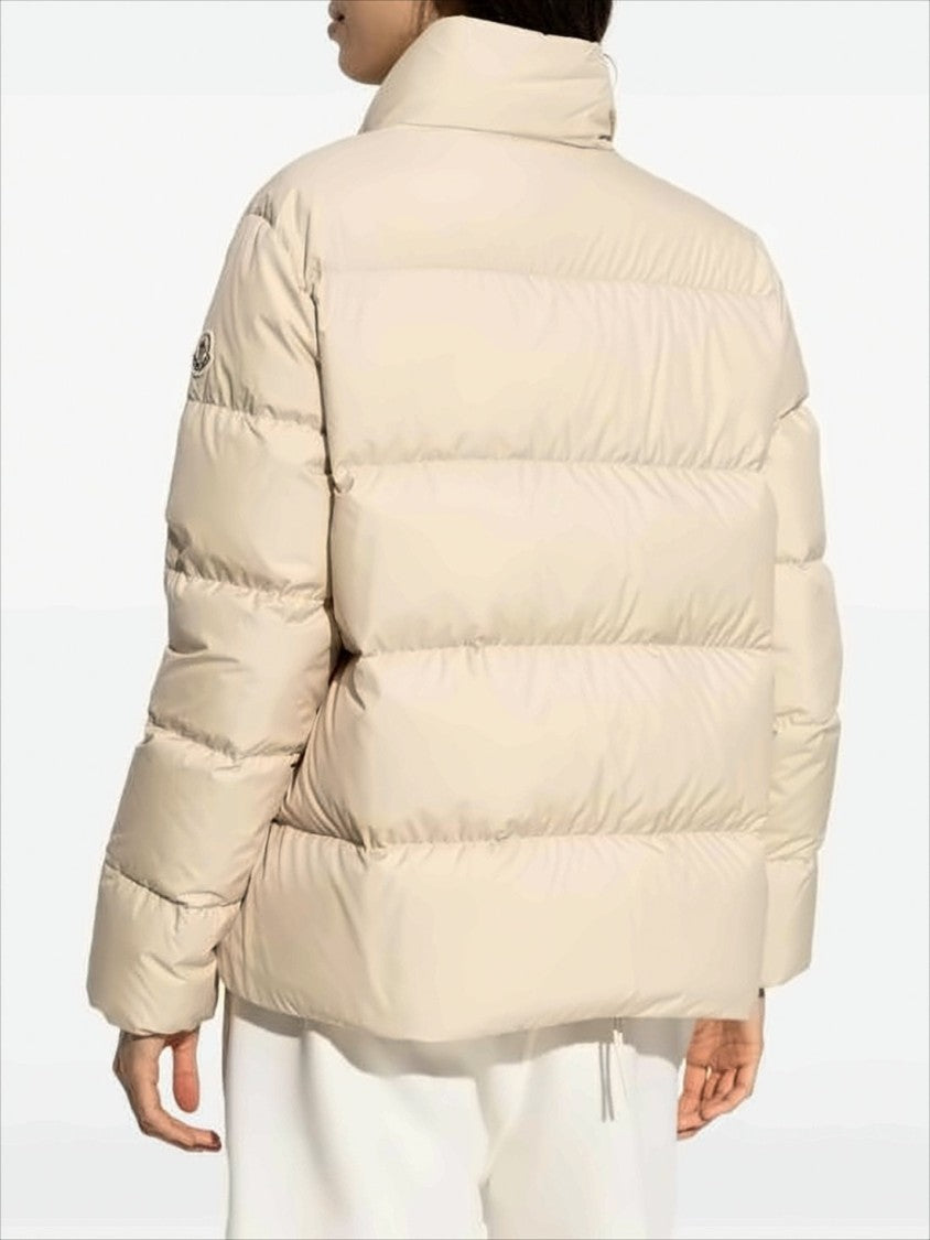 Moncler Boxy Cropped Padded Jacket With Horizontal Quilting